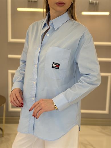 Th Oversize Premium Mavi Gömlek 