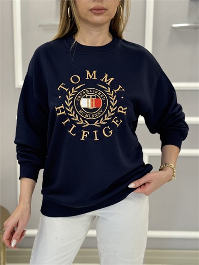 TH Premium Gold Nakışlı Sweatshirt Lacivert 