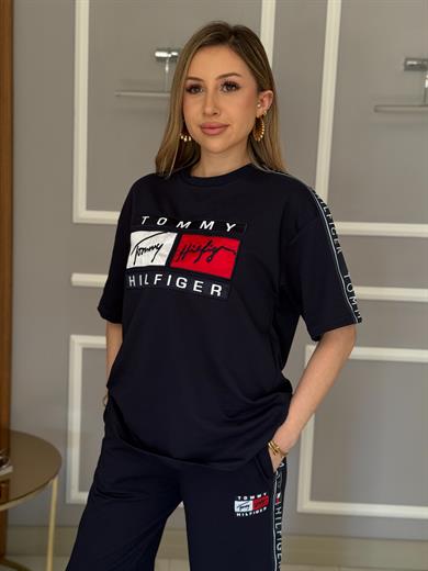Th Premium Yan Şeritli Lacivert Takım 