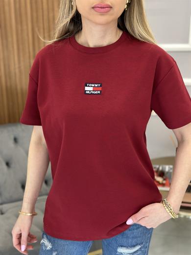 Th T-shirt Arma Detaylı Bordo