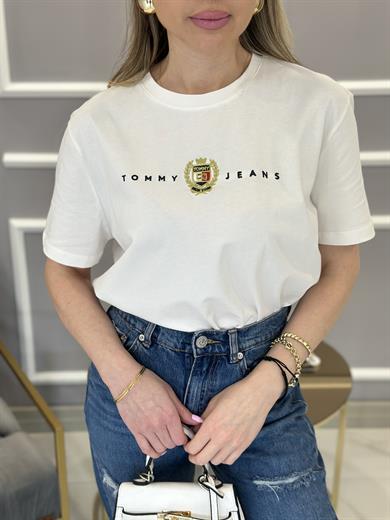 Th T-shirt Gold Arma Detaylı Beyaz