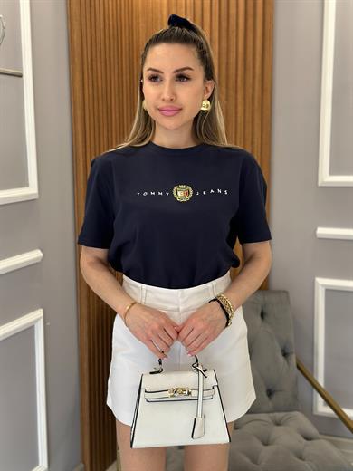 Th T-shirt Gold Arma Detaylı Lacivert