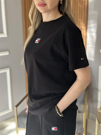 Th Tişört Arma Detaylı Siyah