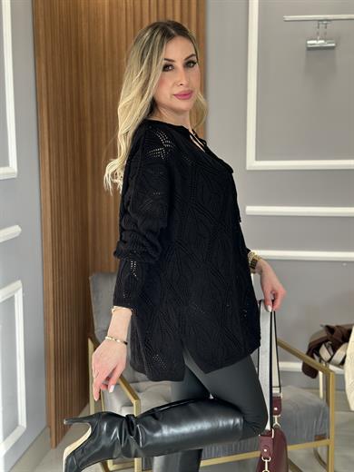 Tunik Triko Ajurlu Siyah