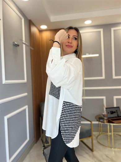 Tuvid Detaylı Gömlek