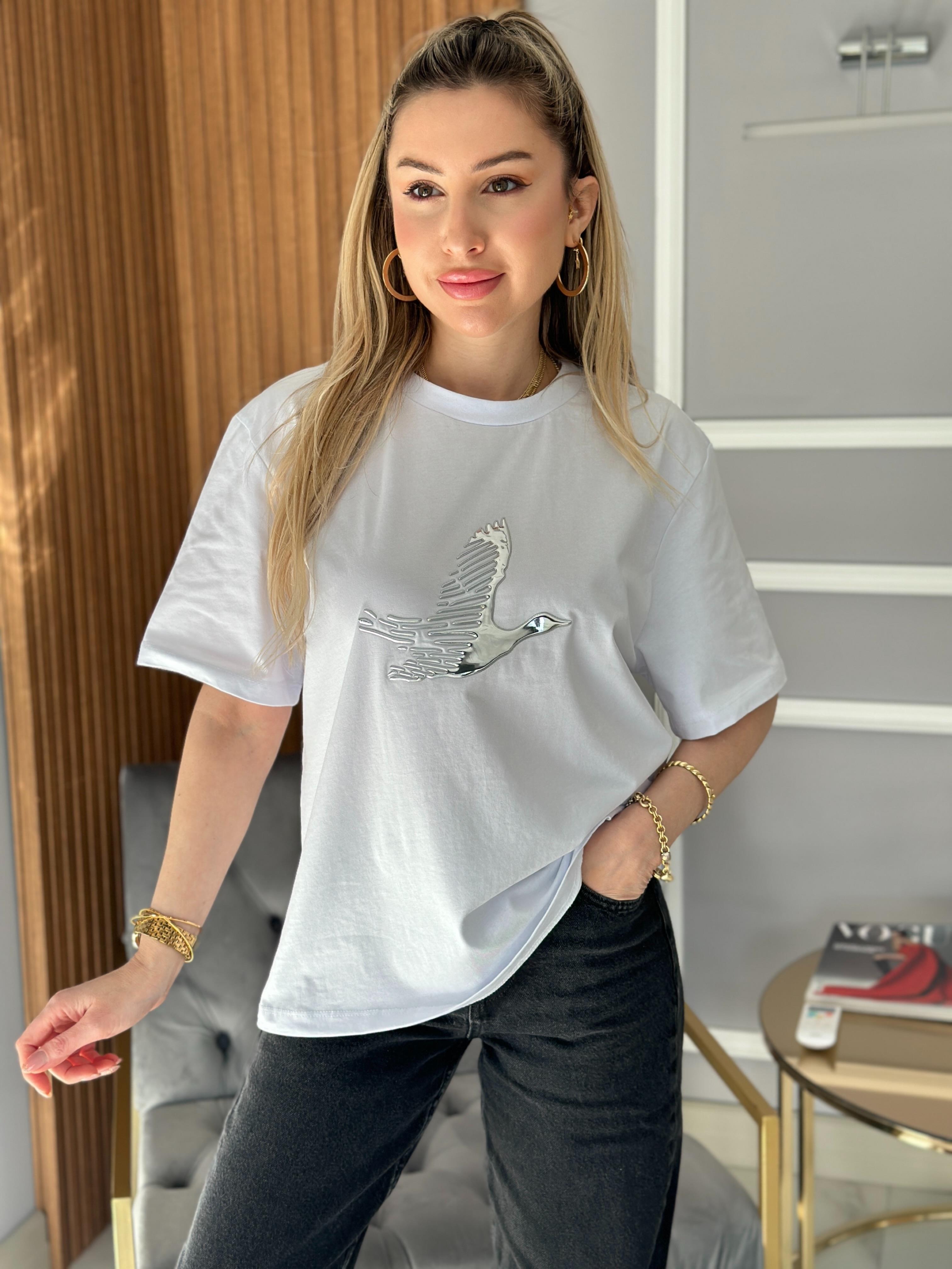 Bn T-shirt Silver Kabartmalı Beyaz
