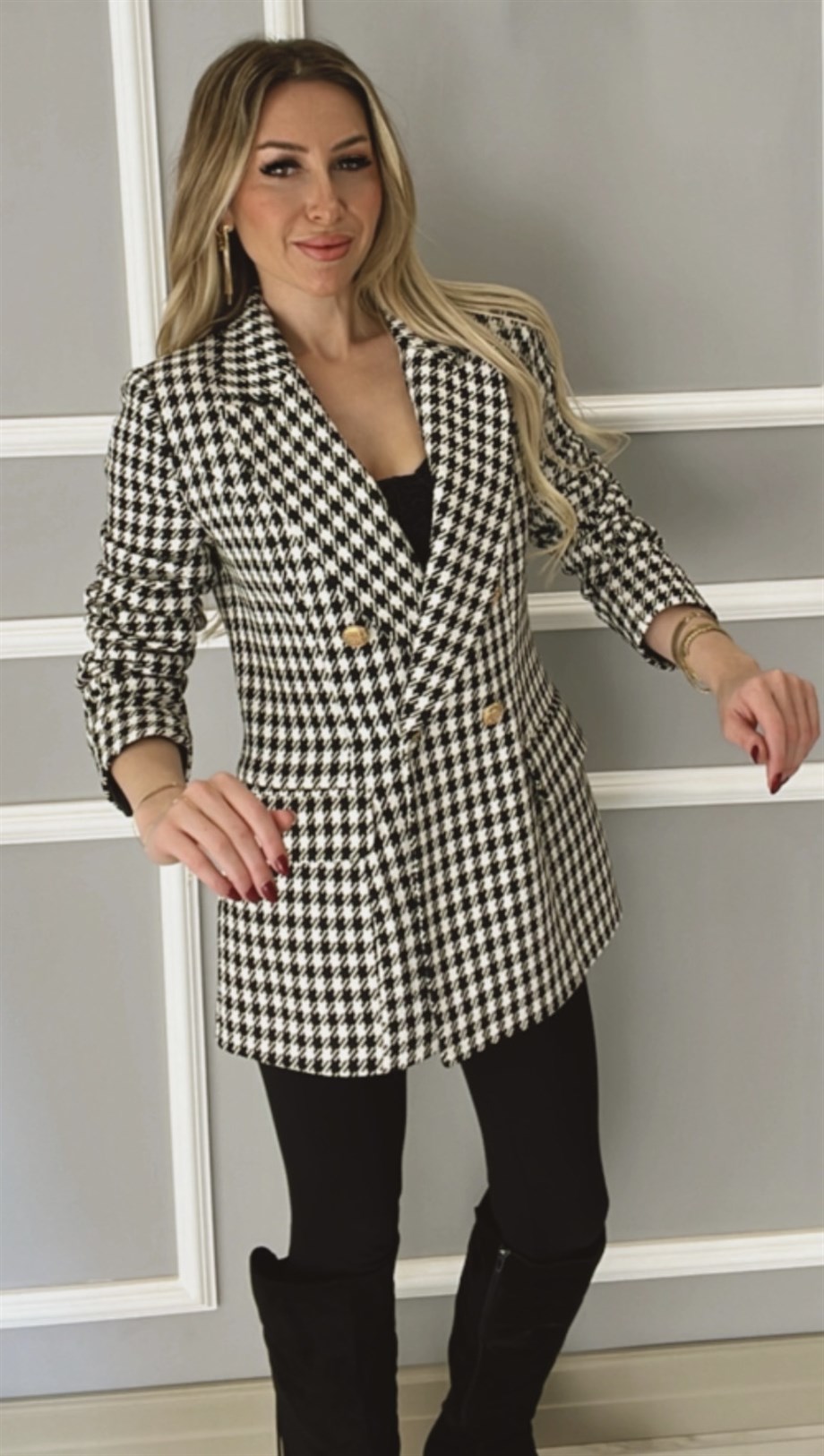 Lena Kazayağı Blazer Ceket Siyah