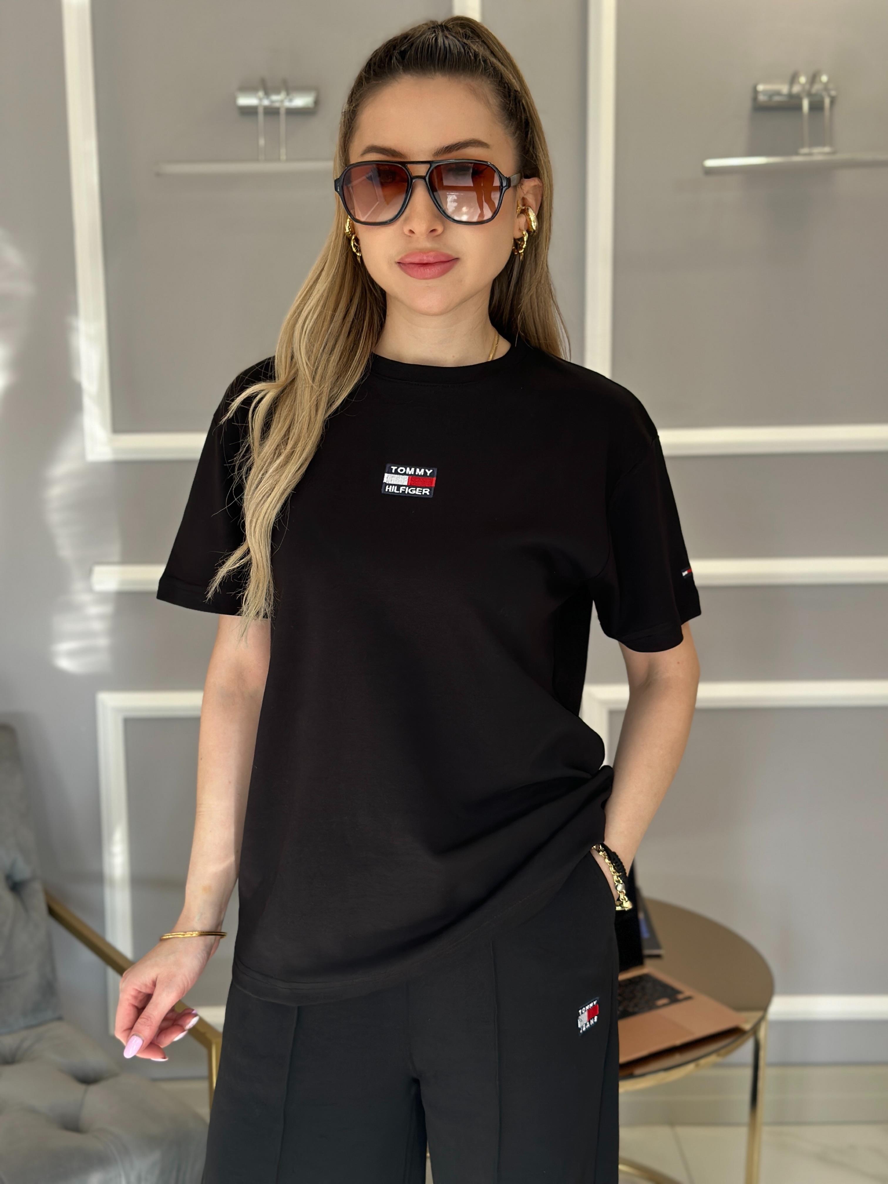 Th Tişört Arma Detaylı Siyah