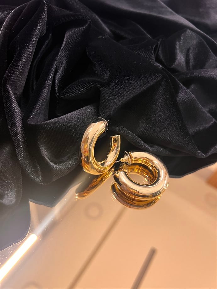 Yarımay Soloman Küpe Gold
