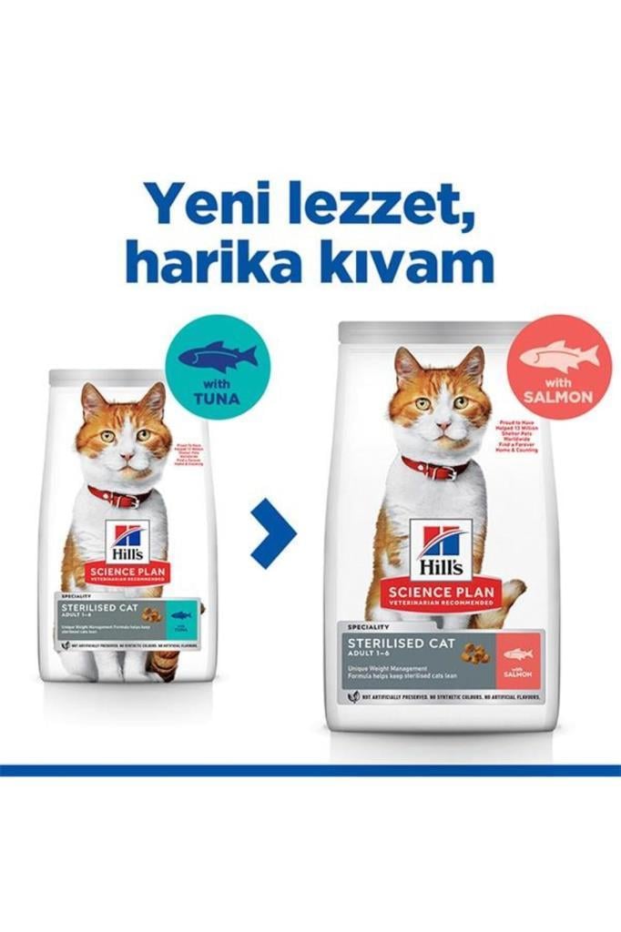 Hill's SCIENCE PLAN Somonlu Kısırlaştırılmış Yetişkin Kedi Maması 8+2 kg