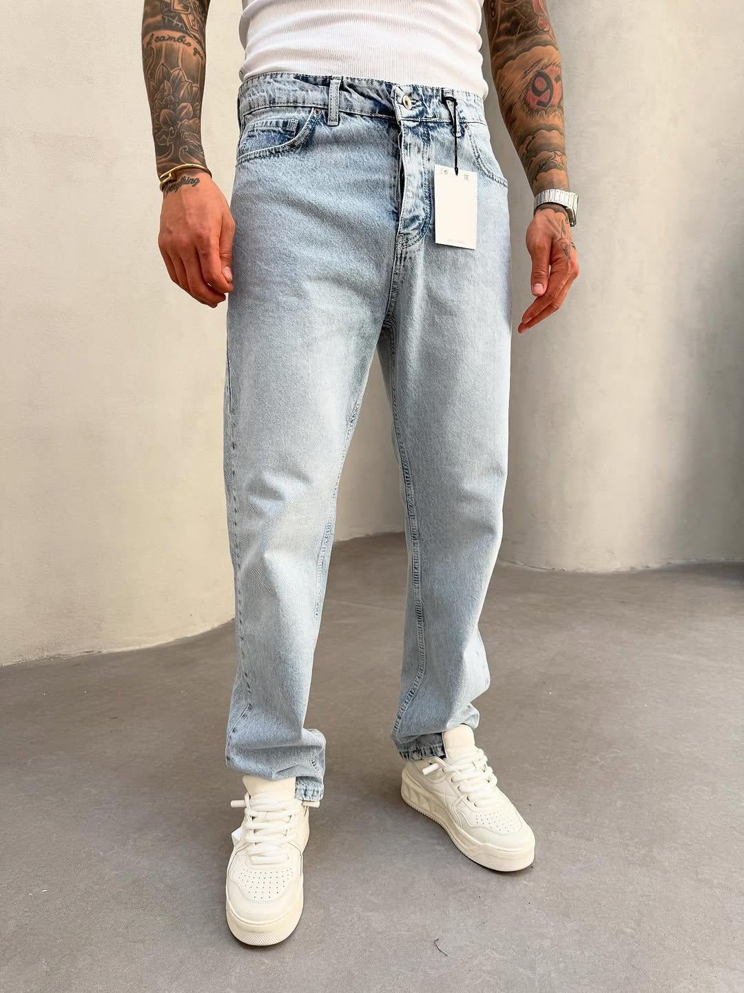 Buz Mavisi Baggy Pantalon