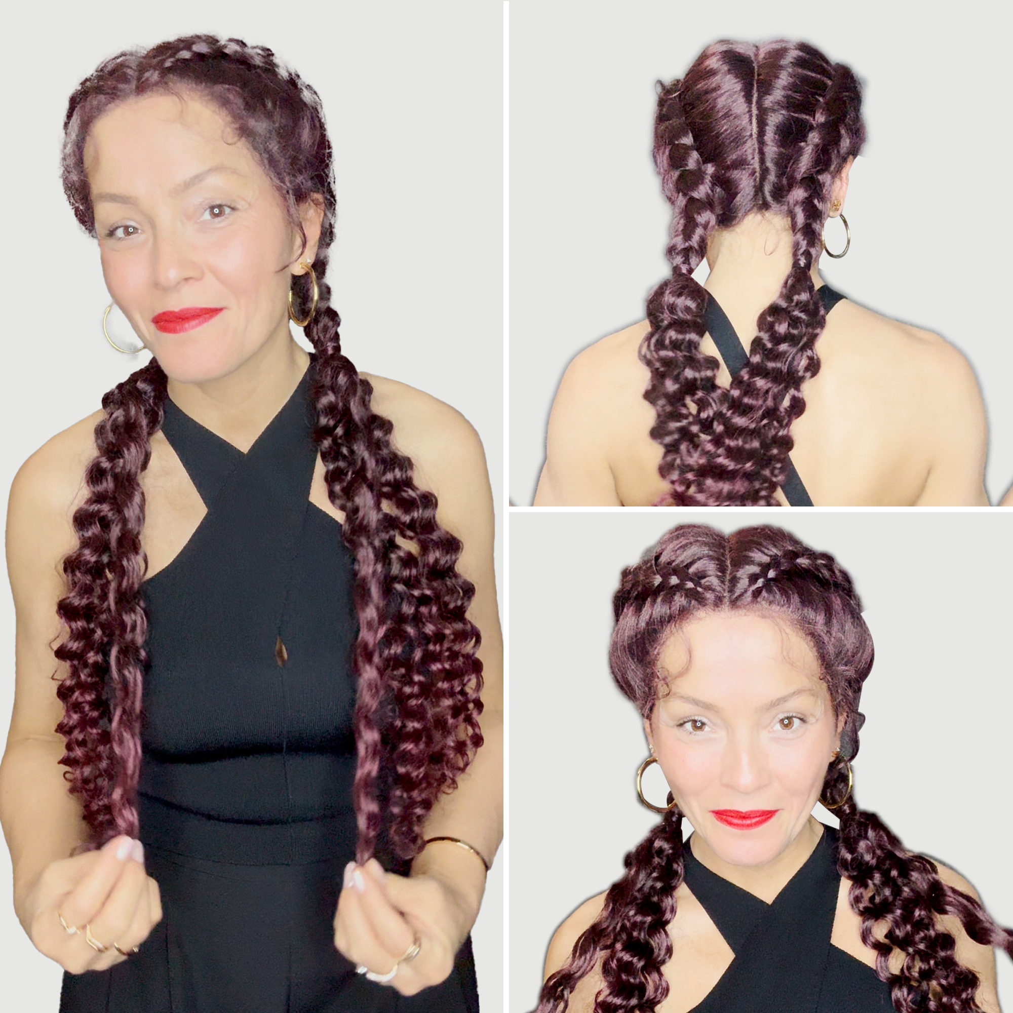 KIZIL RENK FİBER SENTETİK ÖRGÜLÜ PERUK