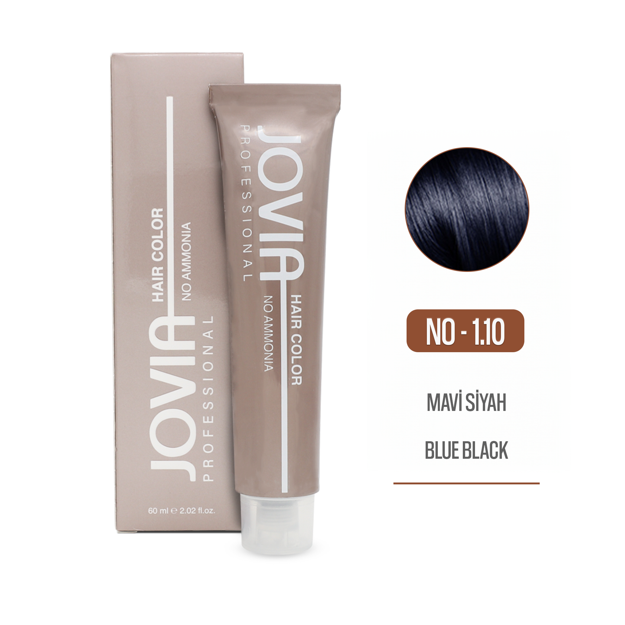 Saç Boyası (Amonyaksız) -  1.1 - Mavi Siyah (Blue Black Hair Color No Ammonia) 60 ml