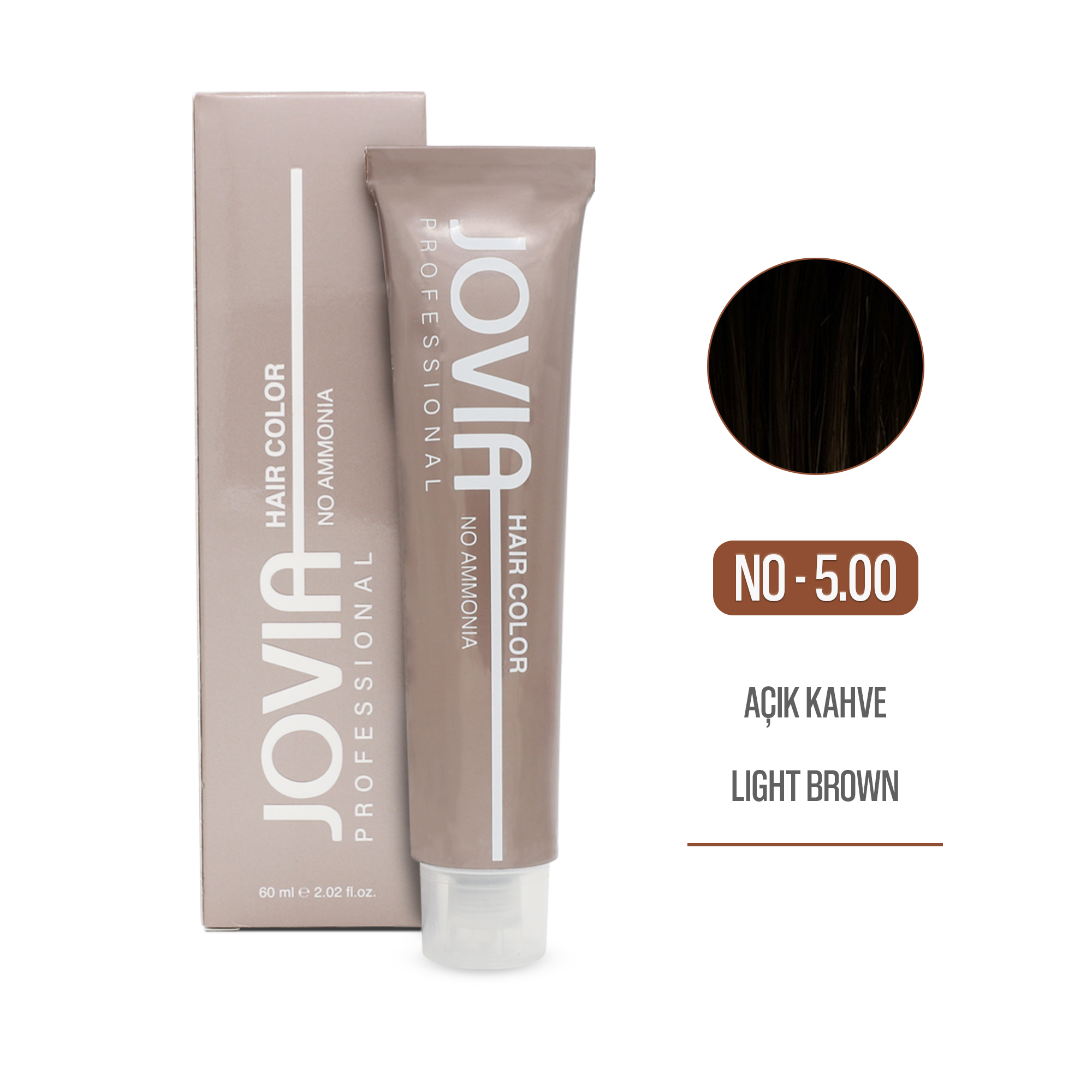 Saç Boyası (Amonyaksız) -  5.00 - Açık Kahve (Light Brown Hair Color No Ammonia) 60 ml