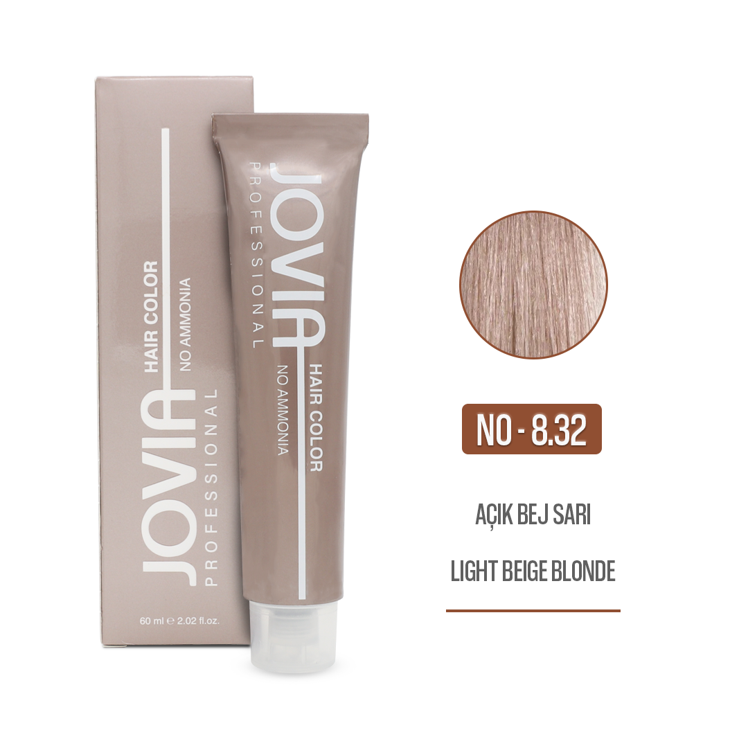 Saç Boyası (Amonyaksız) -  8.32 - Açık Bej Sarı (Light Beige Blonde Hair Color No Ammonia) 60 ml