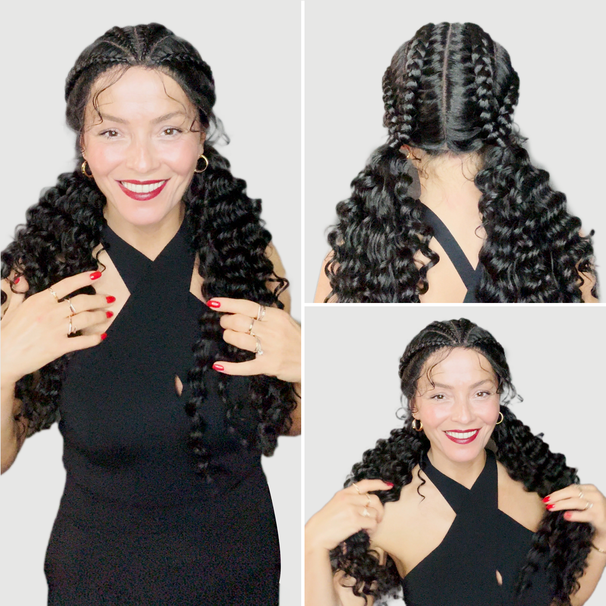 SİYAH RENK FİBER SENTETİK ÖRGÜLÜ PERUK 