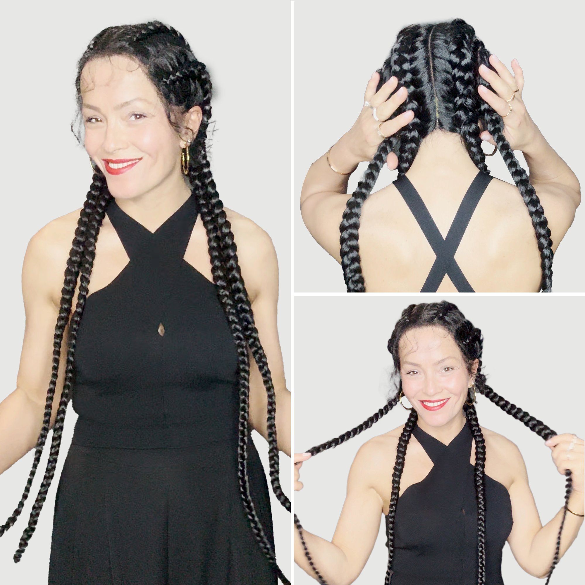 SİYAH RENK UZUN FİBER SENTETİK ÖRGÜLÜ PERUK