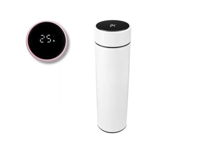 Dereceli Çelik Termos Beyaz