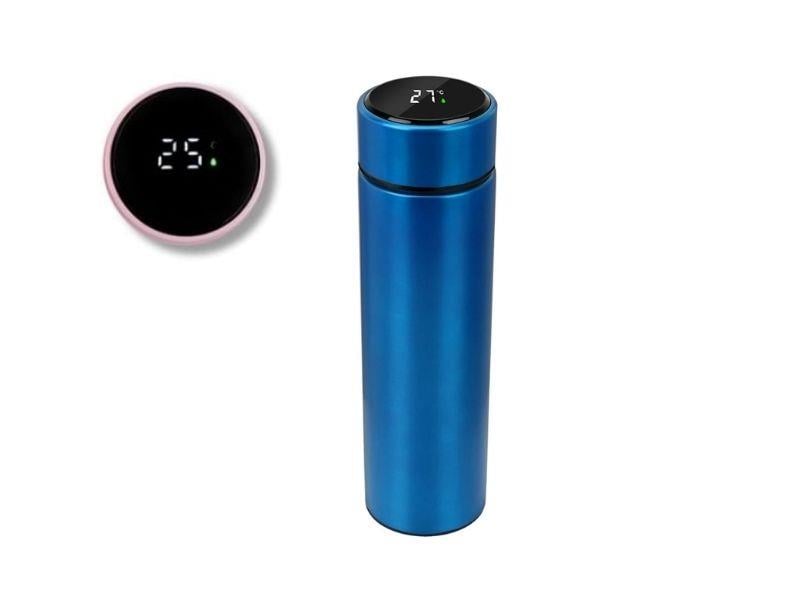 Dereceli Çelik Termos Mavi