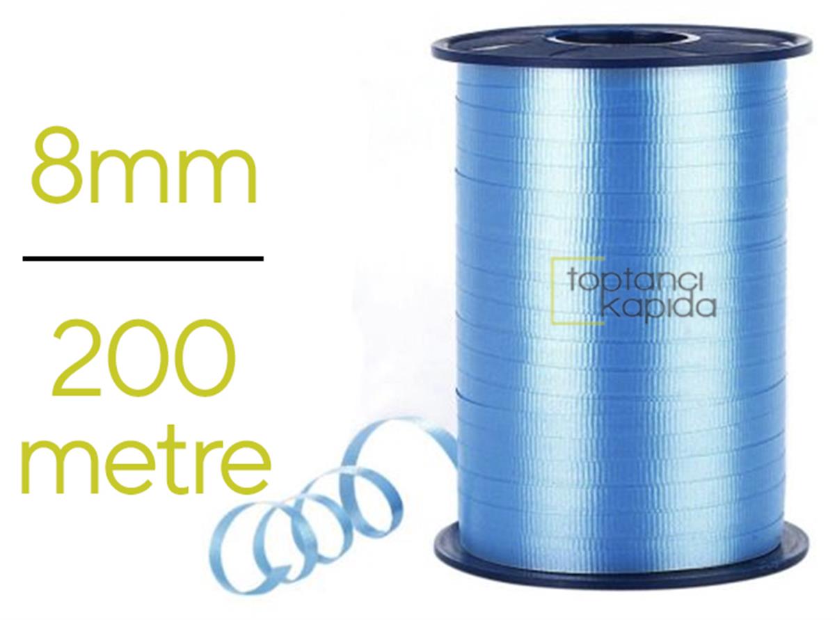 Düz Renk Mavi Rafya