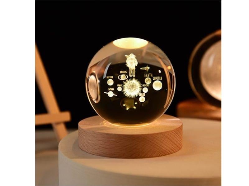 Galaksi Işıklı Cam Küre 6 CM