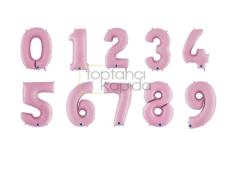 Grabo Pastel Pembe Folyo Rakam Balon 40 inç