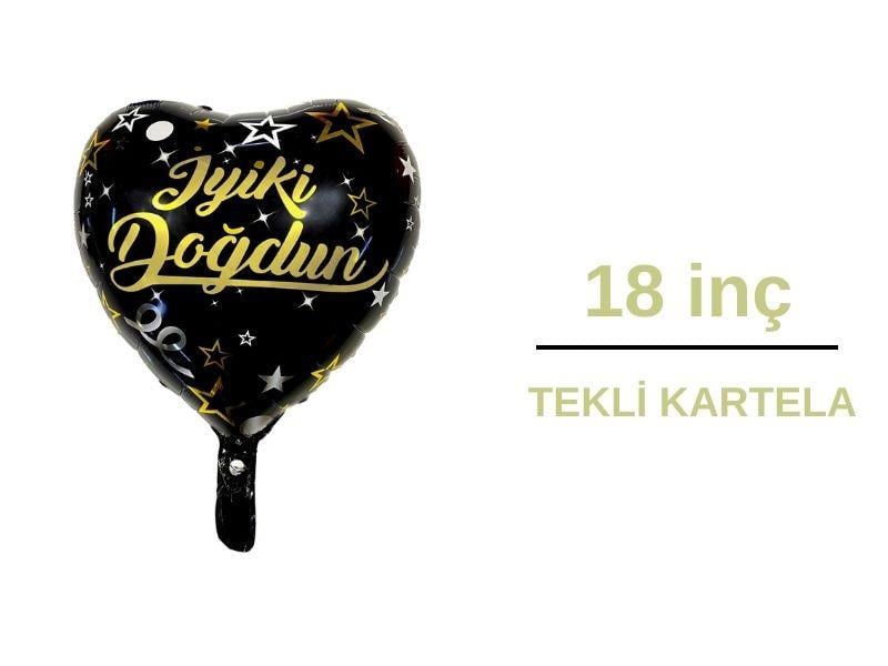 İyi ki Doğdun Folyo Balon Siyah Renk 18inç