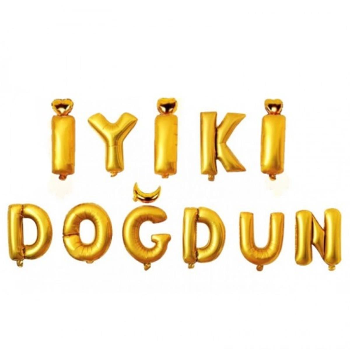İyi Ki Doğdun Gold Folyo Balon Seti