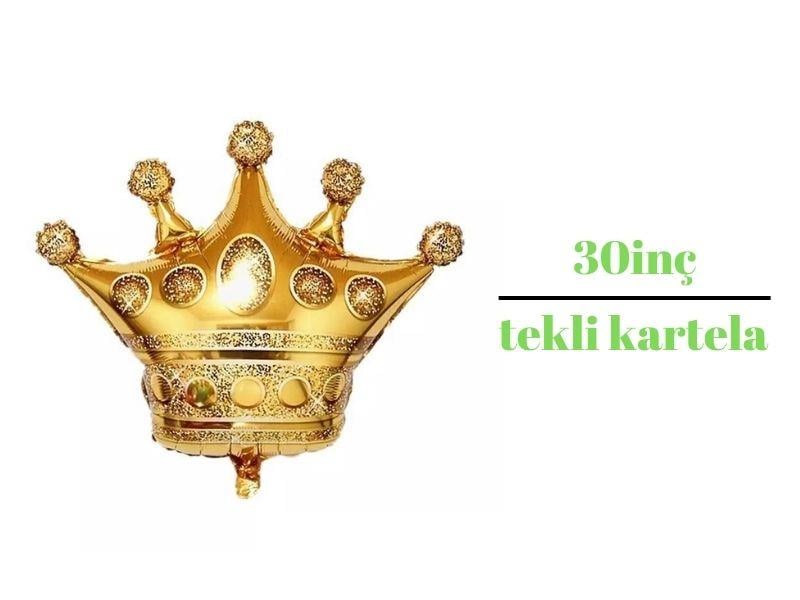 Kral Tacı Folyo Balon Gold