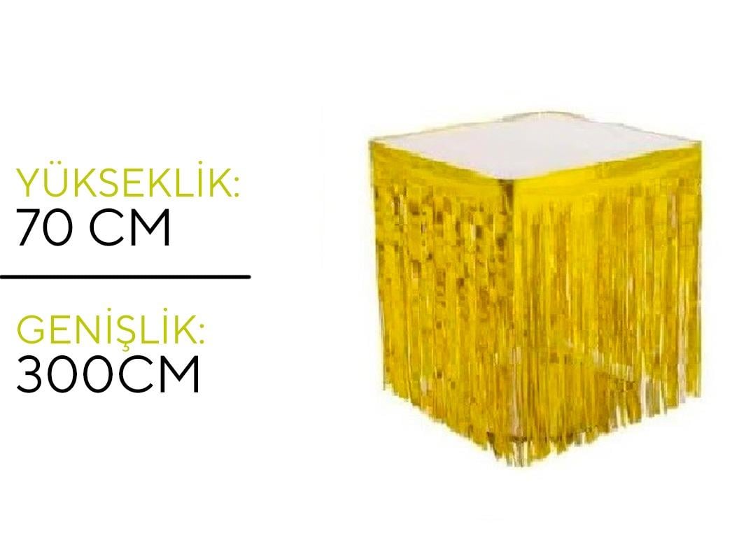 Metalize Masa Eteği Gold Renk