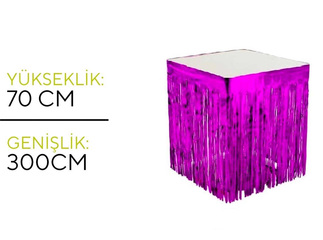 Metalize Masa Eteği Mor Renk