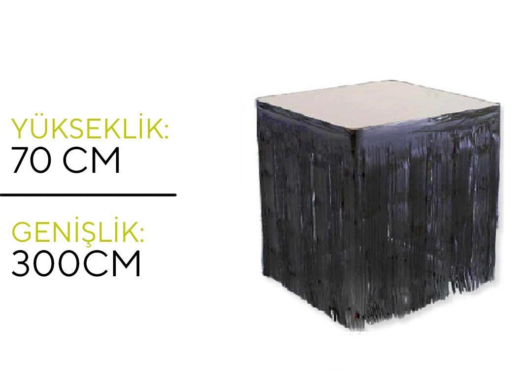 Metalize Masa Eteği Siyah Renk