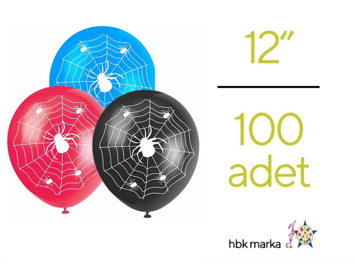 Örümcek Ağı Baskılı Balon