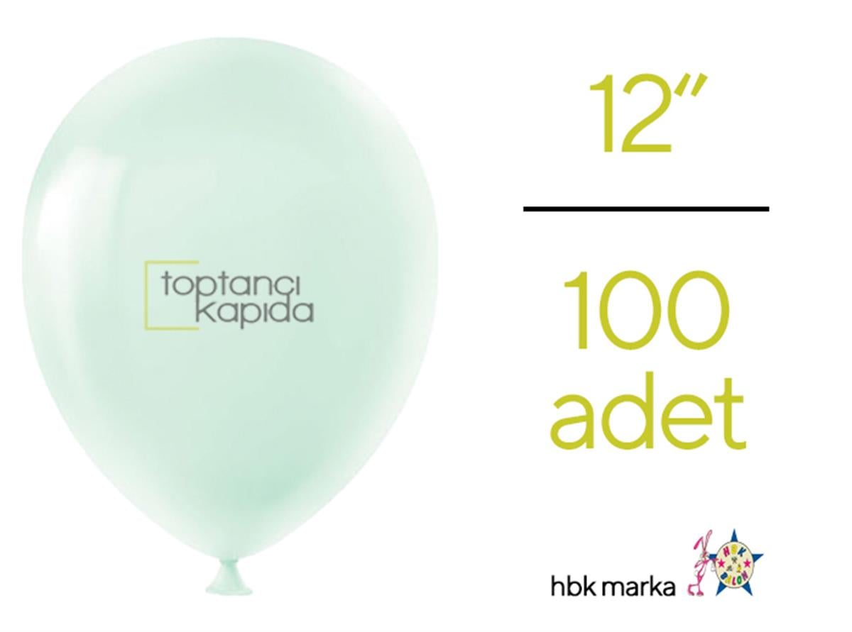 Toptan Makaron Balon Mint Yeşil HBK