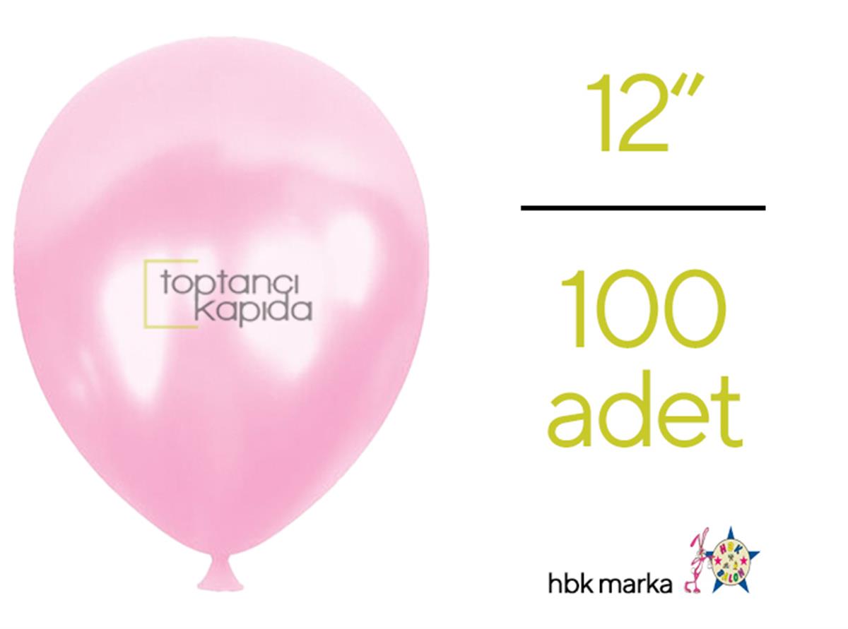 Toptan Metalik Balon Bebe Pembe HBK