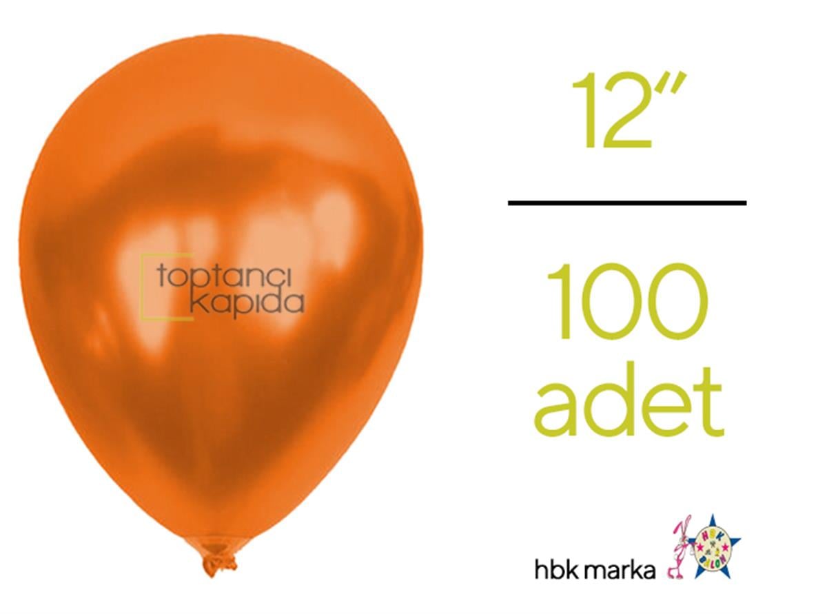 Toptan Metalik Balon Turuncu HBK