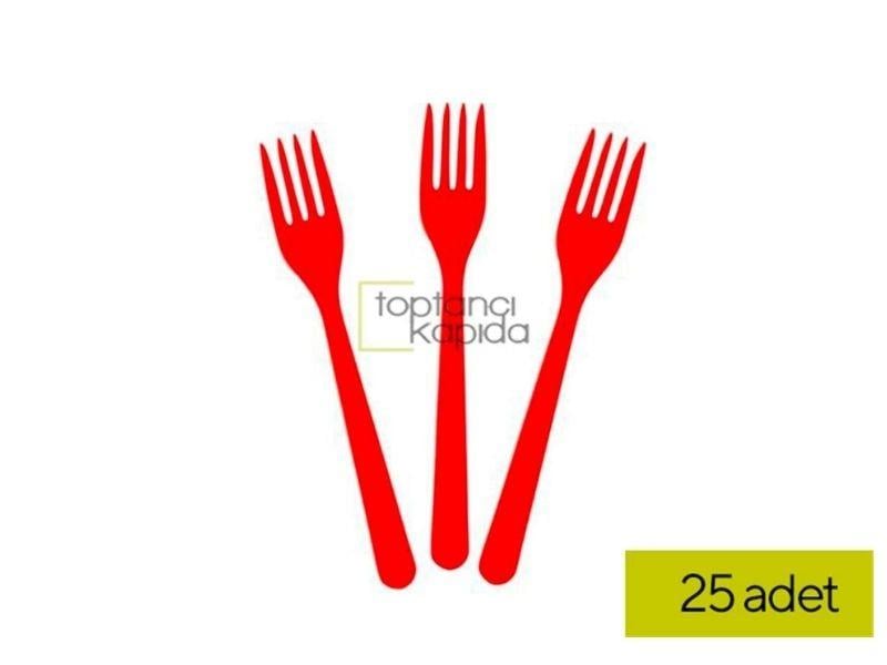 Toptan Plastik Çatal Kırmızı