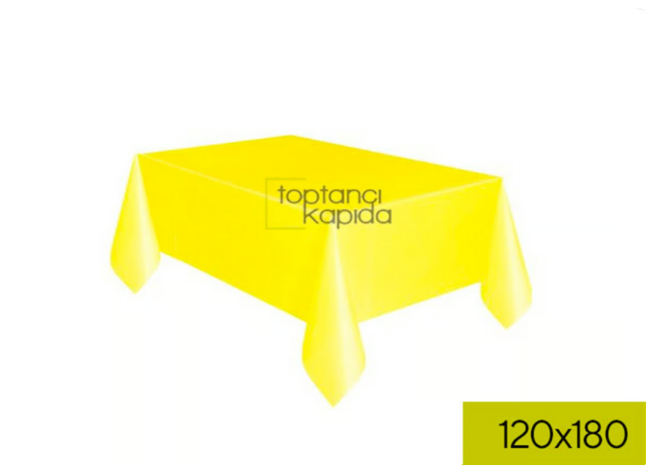 Toptan Plastik Masa Örtüsü Sarı
