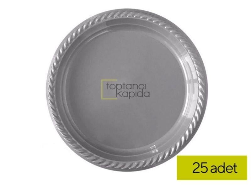 Toptan Plastik Tabak Gümüş