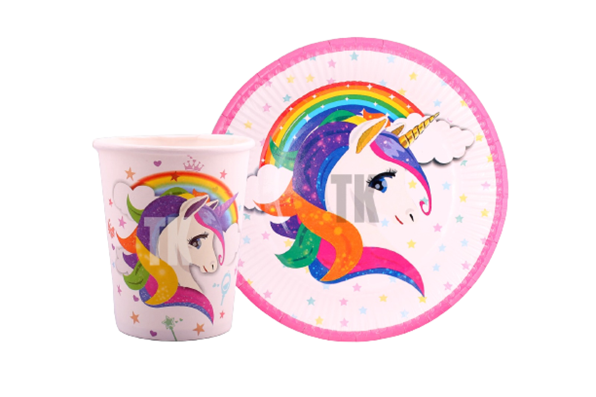 Unicorn Karton Tabak Bardak 8'li Set