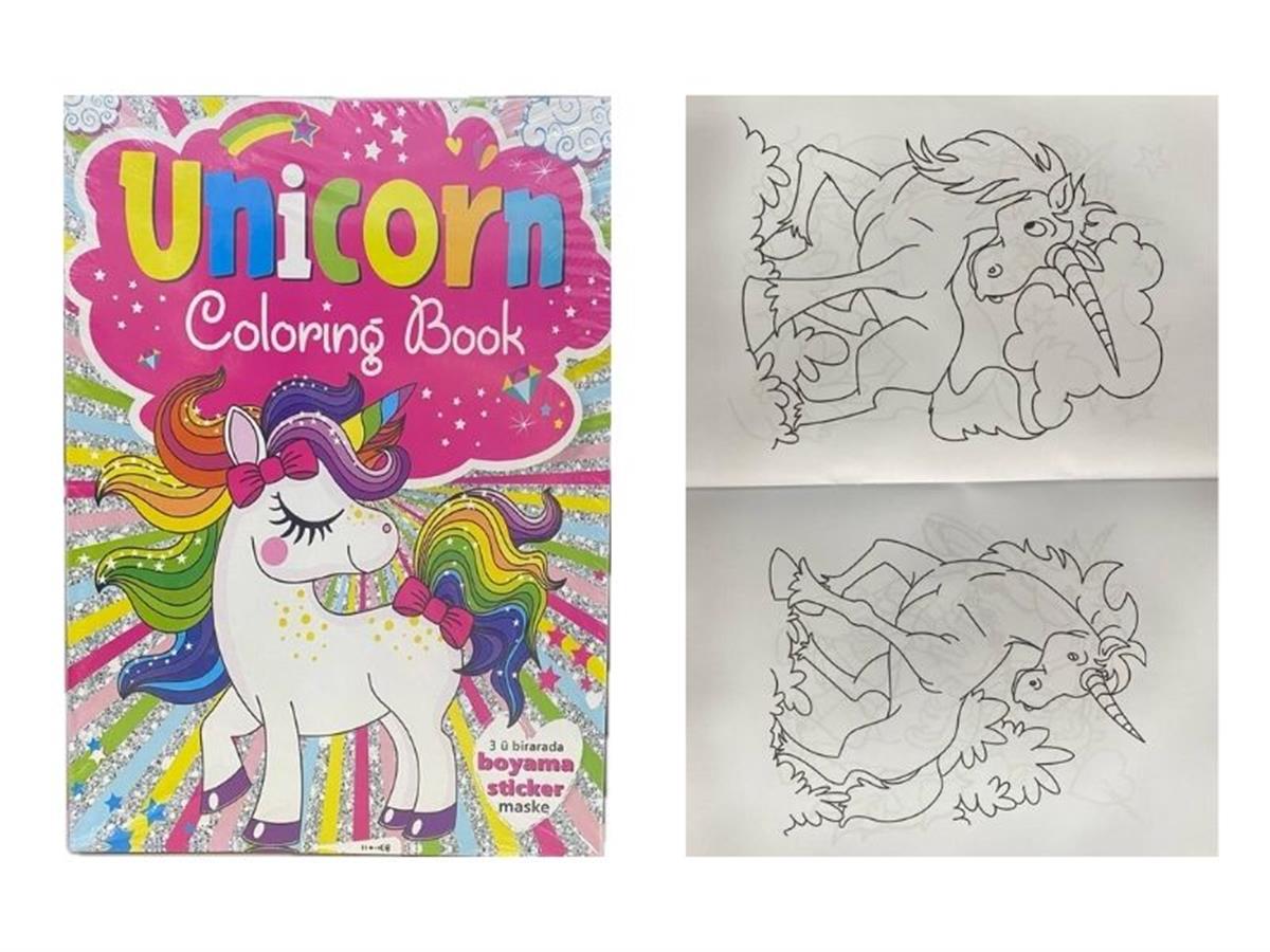 Unicorn Model Stickerlı Boyama Kitabı