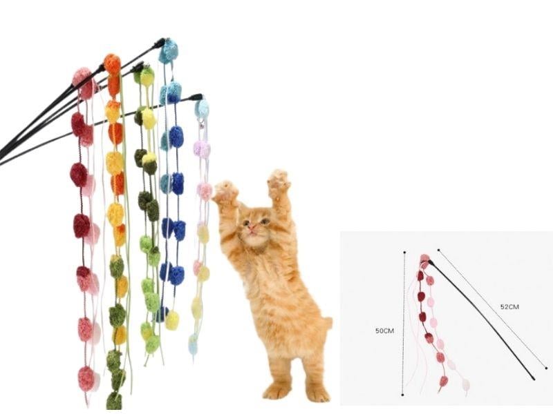 Çıngıraklı Kedi Oyun Oltası 50 CM