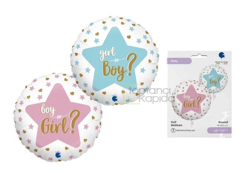 Cinsiyet Belirleme Gender Reveal  Grabo Marka Folyo Balon