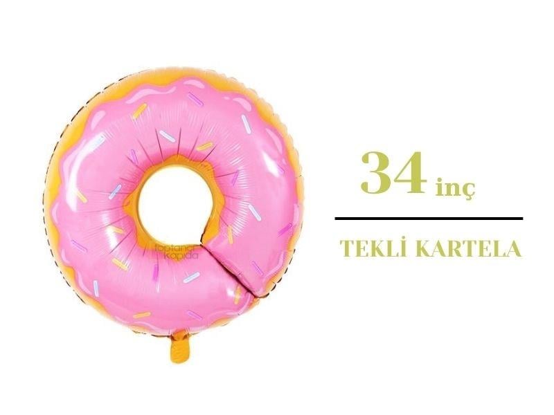 Donut Folyo Balon Pembe 34inç