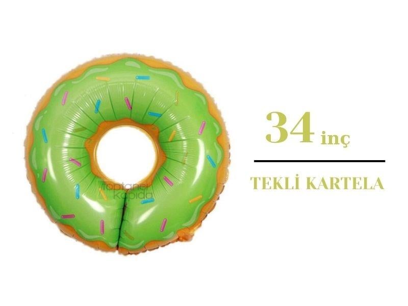 Donut Folyo Balon Yeşil 34inç