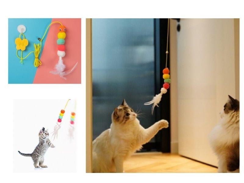 Elastik Kendinden Yapışkanlı Kedi Oyun Oltası