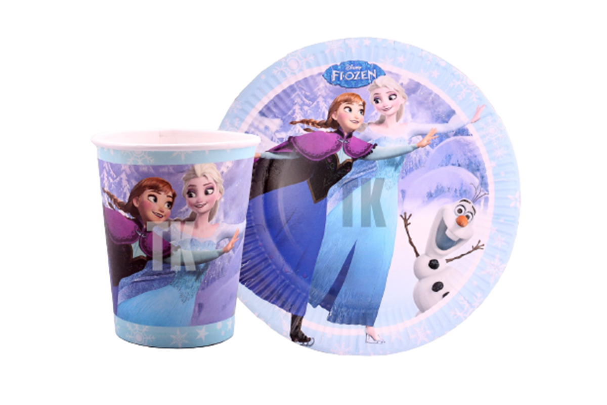 Frozen Karton Tabak Bardak 8'li Set