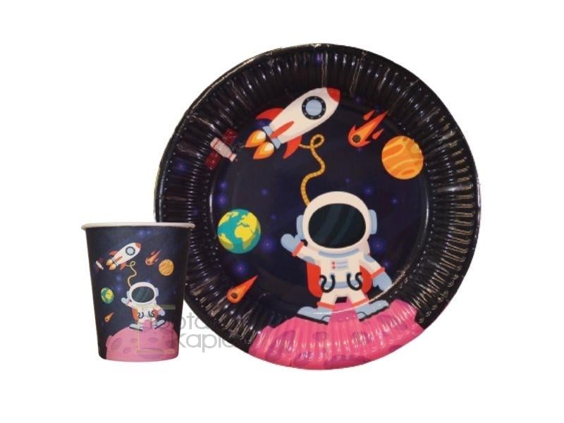 Galaksi Karton Tabak Bardak 8'li Set