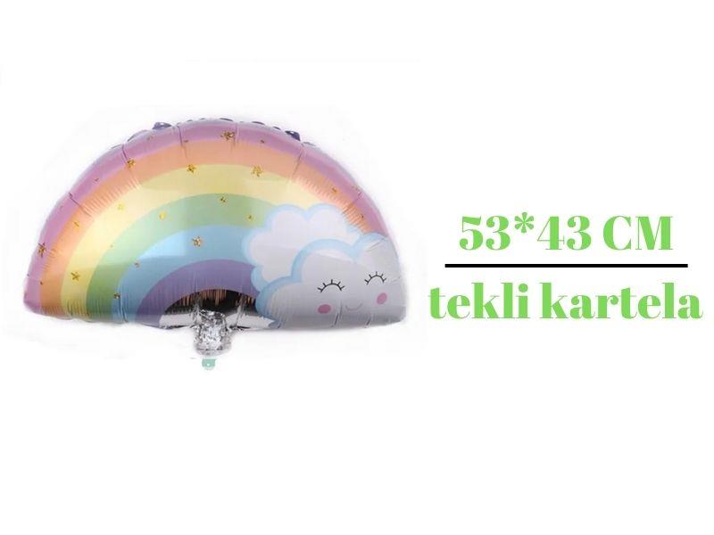 Gökkuşağı Folyo Balon Yıldızlı