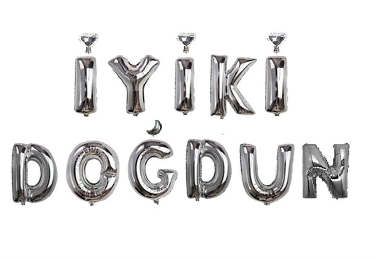 İyi Ki Doğdun Gümüş Folyo Balon Seti